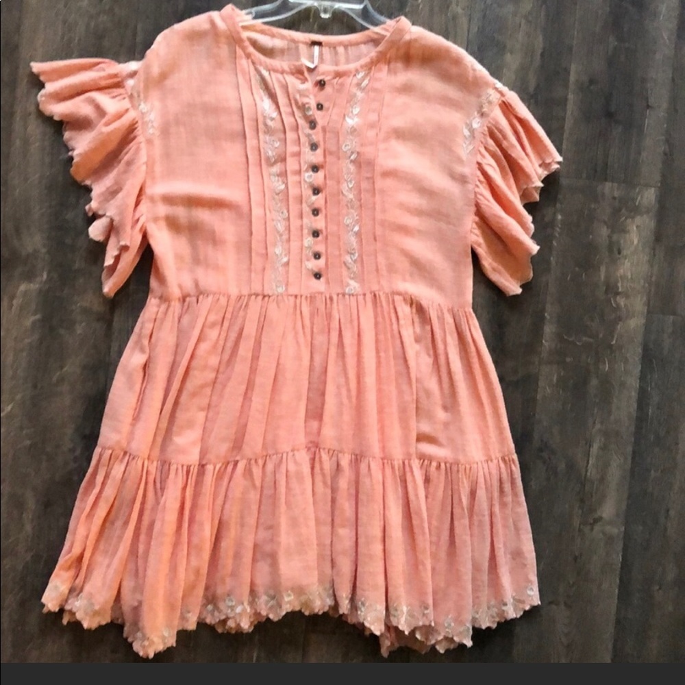 Free People peach dress size L
